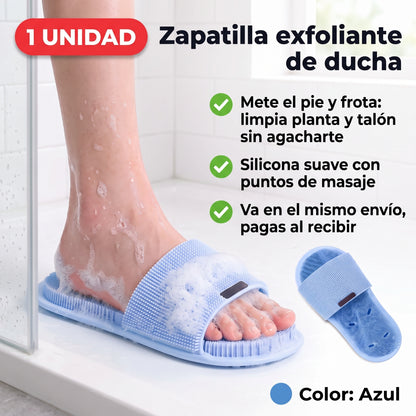 Zapatilla exfoliante de ducha (1 unidad) 🦶